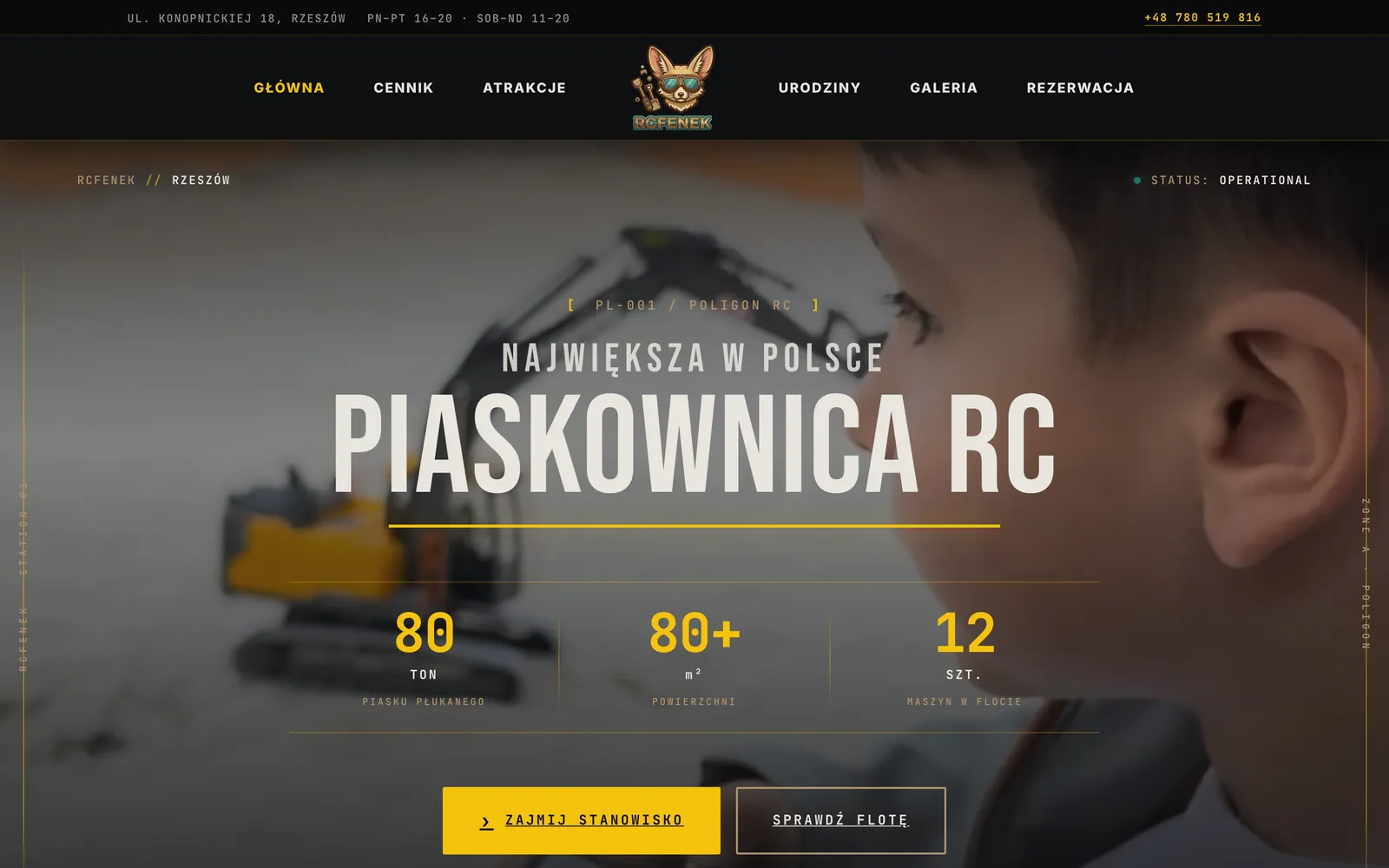 Strona RCFenek: Największa w Polsce piaskownica RC na tle koparki